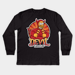 Devil Inside Kids Long Sleeve T-Shirt